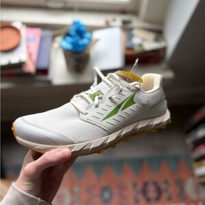 Altra White and Green Men's Athletic Trail Shoes